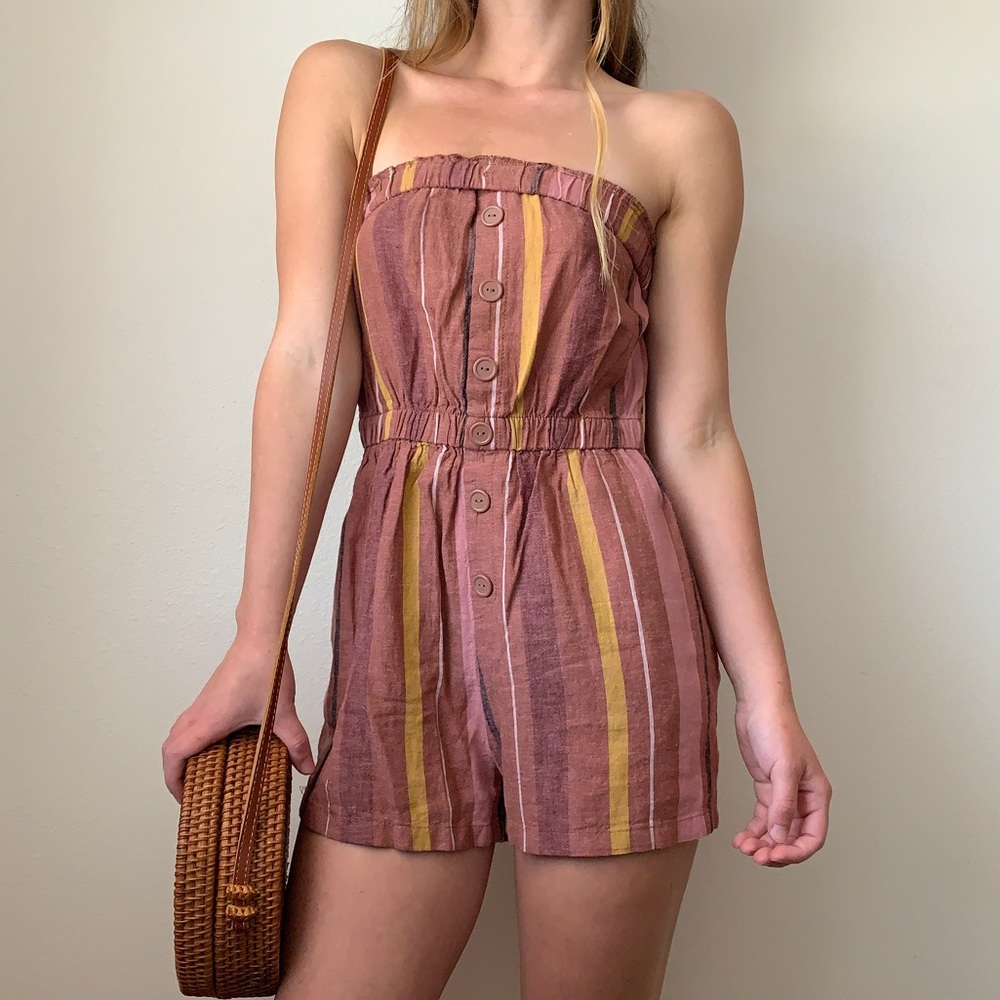 ๐ธ 3/$10 Urban Outfitters Vertical Striped Romper - Picture 7 of 7